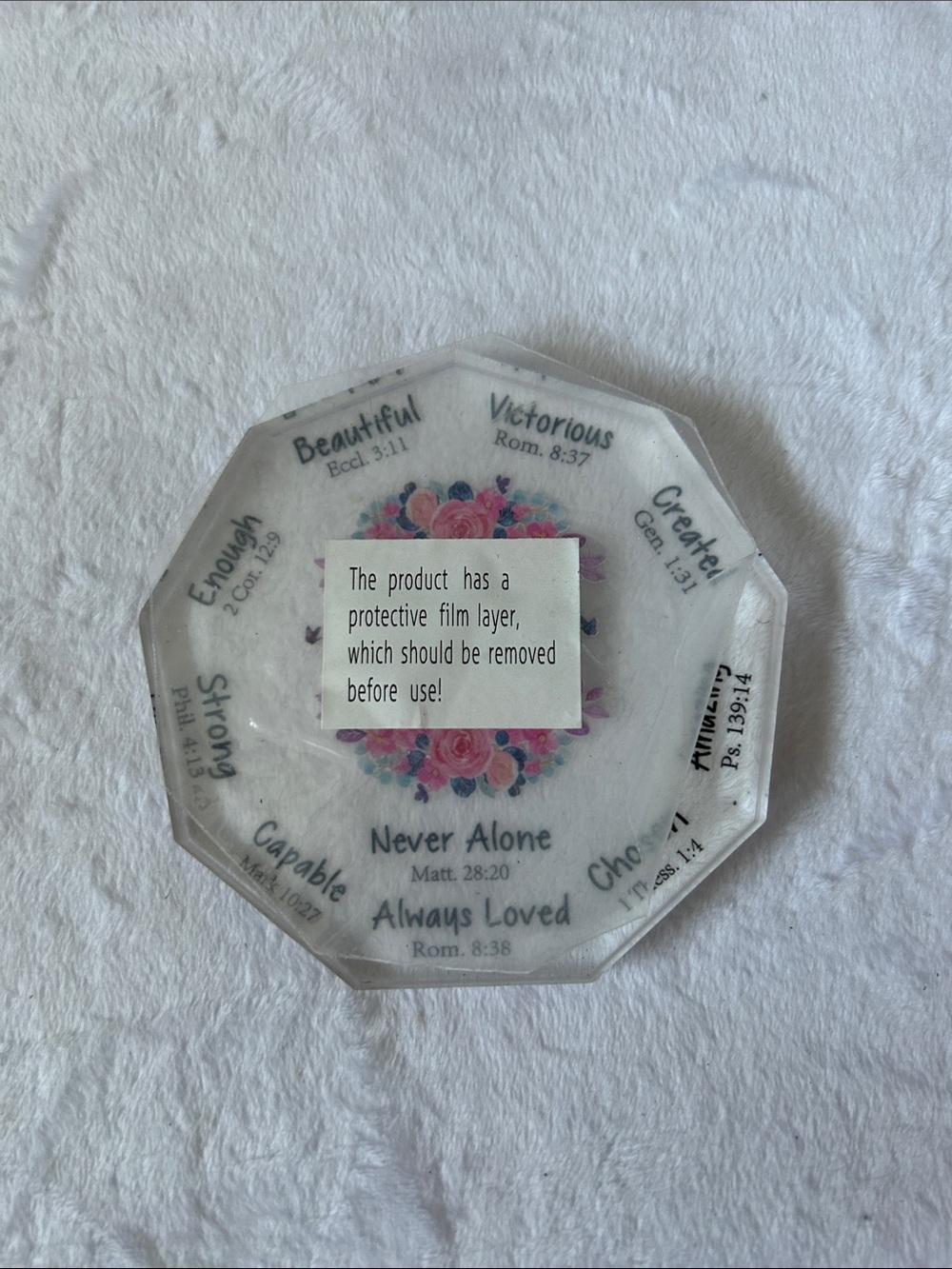 You are… Floral Inspirational Octagon plaque